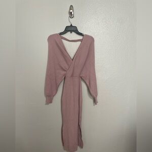 Fashion Nova Mauve Long Sleeve Sweater Dress